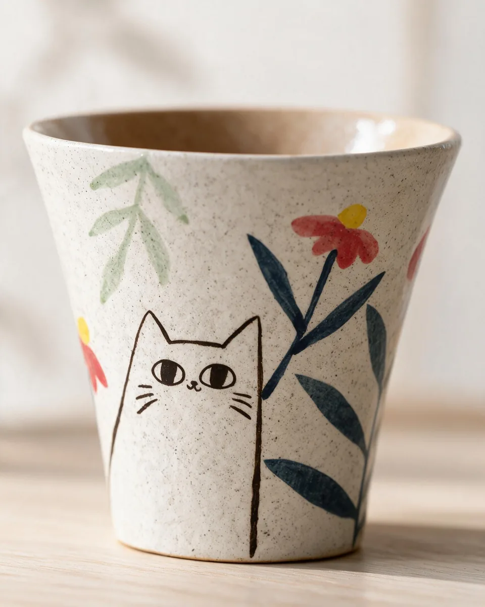 White slip: the pale coat under a painted cat