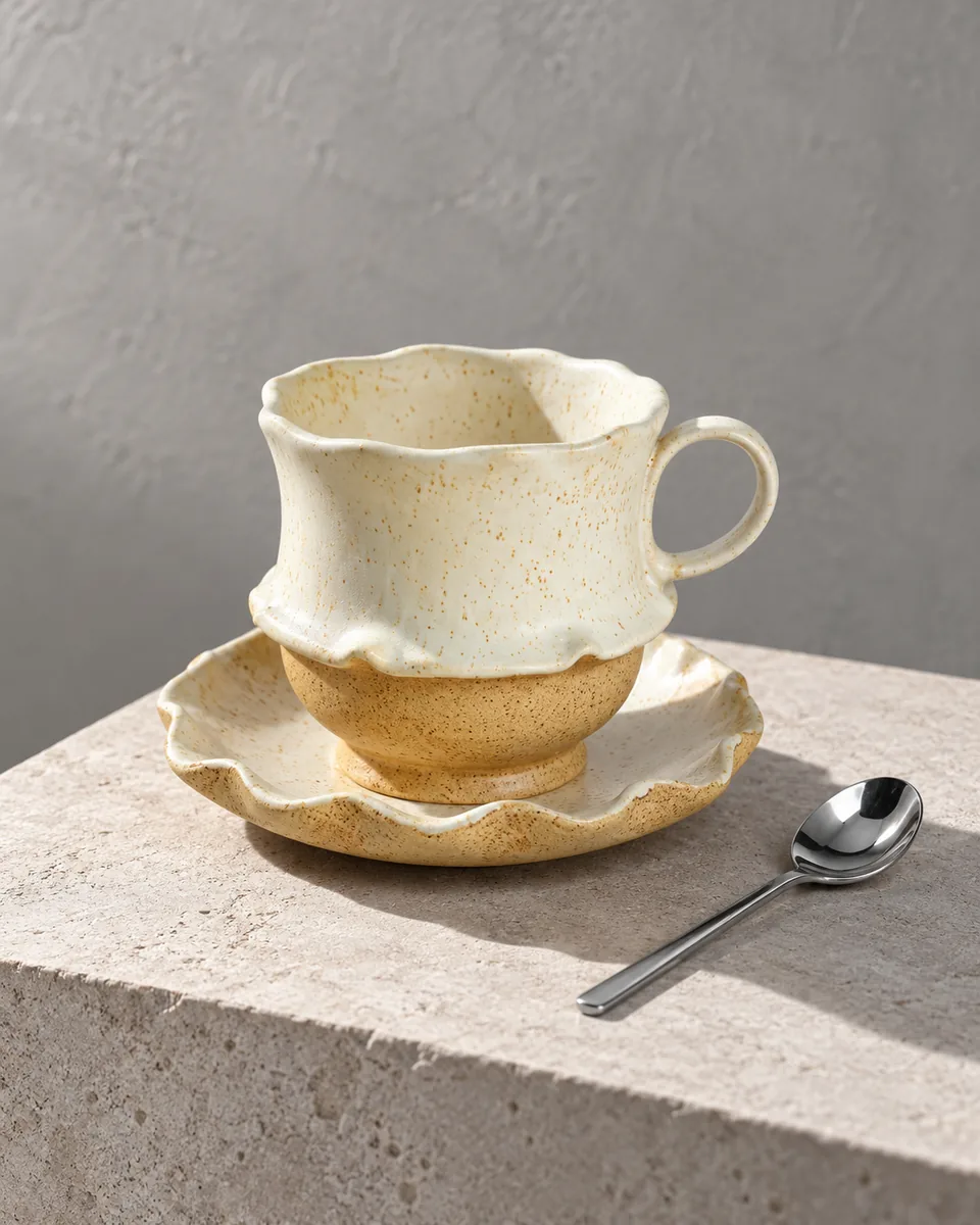 Wild Frost Cup and Saucer, Ceramic saucer